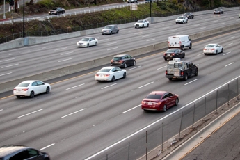 Cars on the freeway